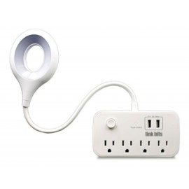 lampara led de escritorio con multicontacto le4c2u01