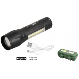 linterna recargable afocable 3w