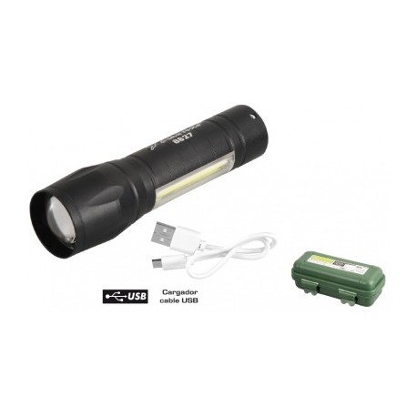 linterna recargable afocable 3w