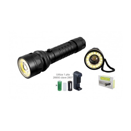 linterna recargable aluminio 3w 250 lumen