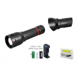 linterna recargable aluminio 6w 600 lumens