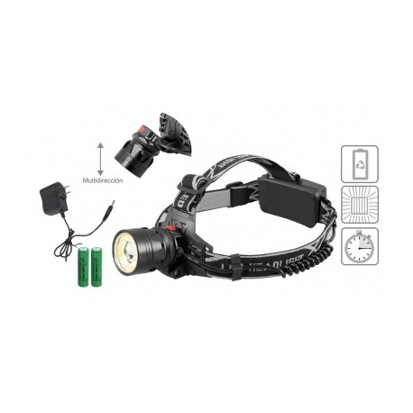 linterna recargable aluminio cabeza 6w 2850 lion