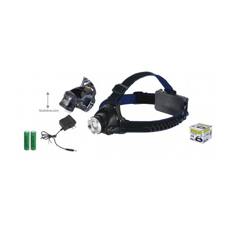 linterna recargable aluminio cabeza afocable 8w