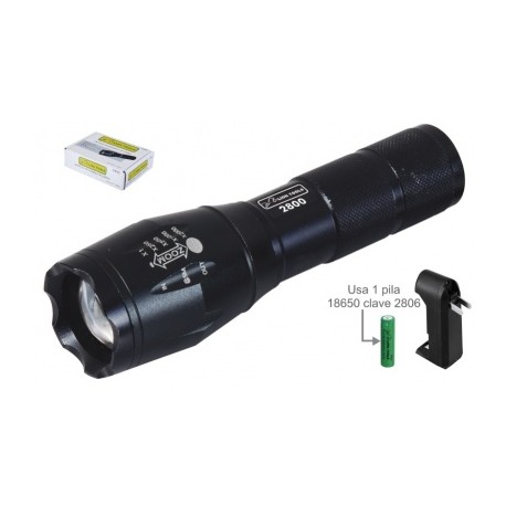 linterna recargable aluminio foco led 5w