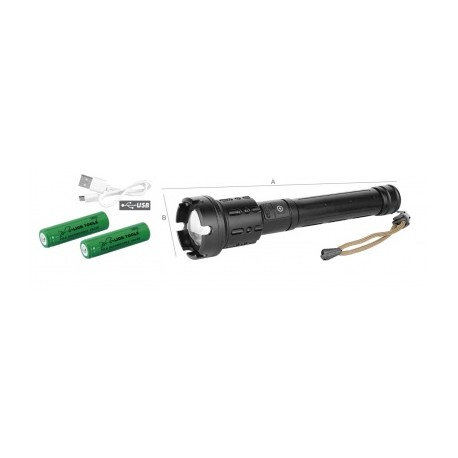 linterna recargable aluminio foco led 5w 3 funciones