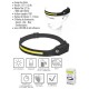 linterna recargable silicon cabeza 3w