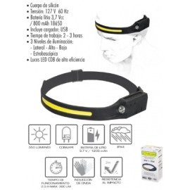 linterna recargable silicon cabeza 3w