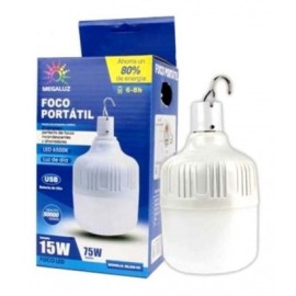 foco portatil recargable led 15w em04w15 mega luz