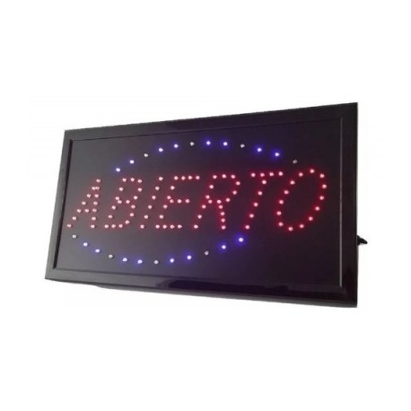anuncio luminoso led abierto