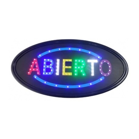 anuncio luminoso led abierto