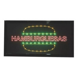 anuncio luminoso led hamburguesa