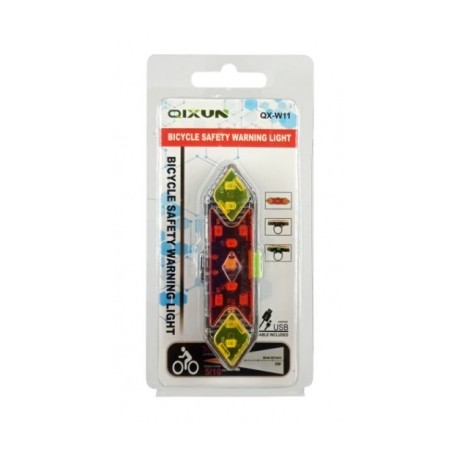 lampara trasera para bicicleta recargable qx-w11