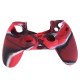 Fundas de silicón para controles - PS4 rojo negro megafire
