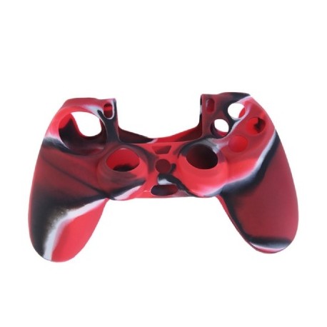 Fundas de silicón para controles - PS4 rojo negro megafire