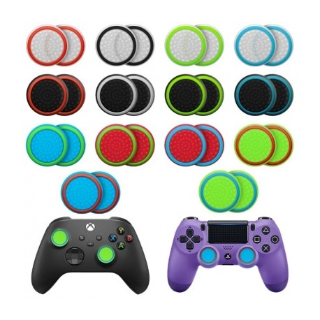 par de gomas plastico para control video juego