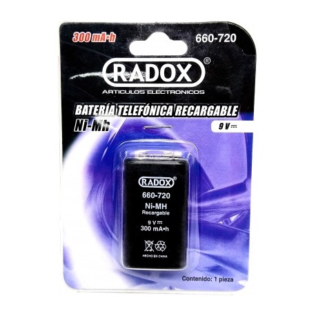 bateria 9v recargable 300mah