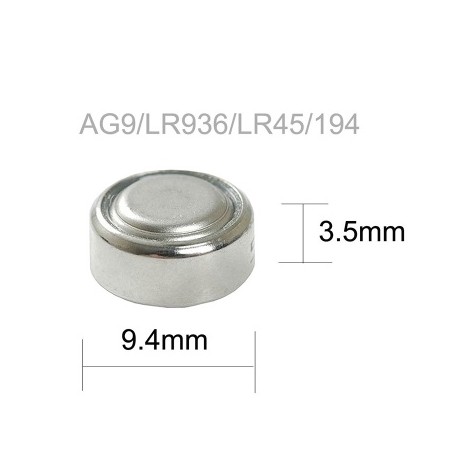 bateria alcalina 1.5v boton 394a ag9