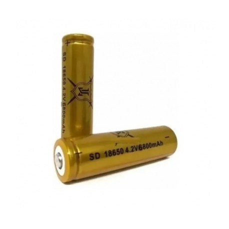 bateria recargable 18650 4.2v dorada