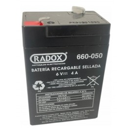 bateria recargable sellada 6v 4a radox
