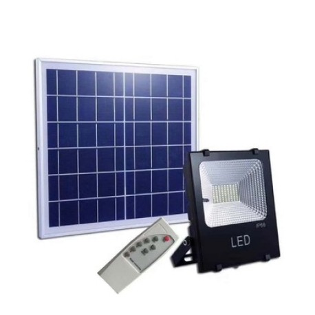 Lampara led 50w con panel solar y sensor de movimiento