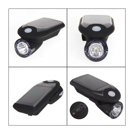 Lampara LED recargable con celda solar o cable USB