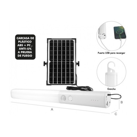 lampara portatil multiusos solar 10w