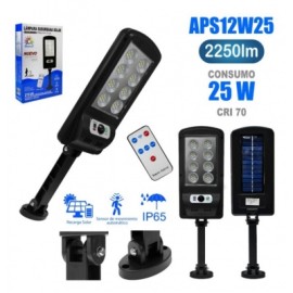 lampara tipo suburbana solar 25w aps-24