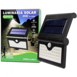 luminaria con panel solar 20w lsw-51 ls20w46