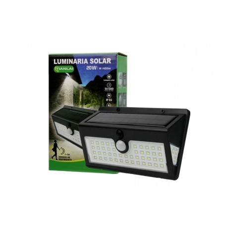 luminaria led con panel solar 20w ls20w34