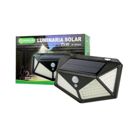 luminaria led con panel solar 25w ls25w27