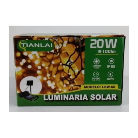 luminaria solar 20w serie ambar lsw-66