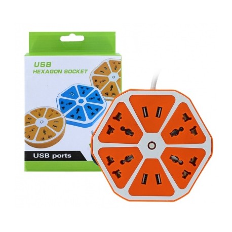 usb hexagon socket multicontacto