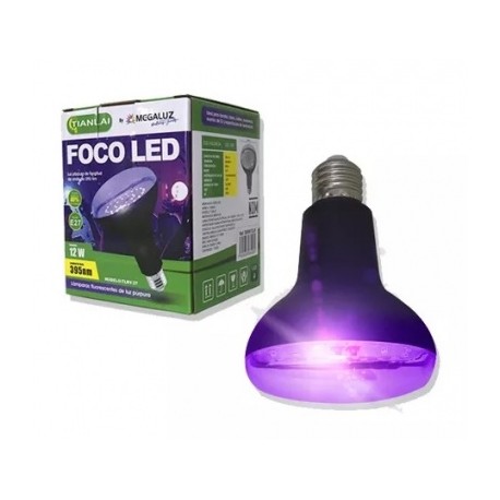 foco led 12w luz purpura tlbv-27
